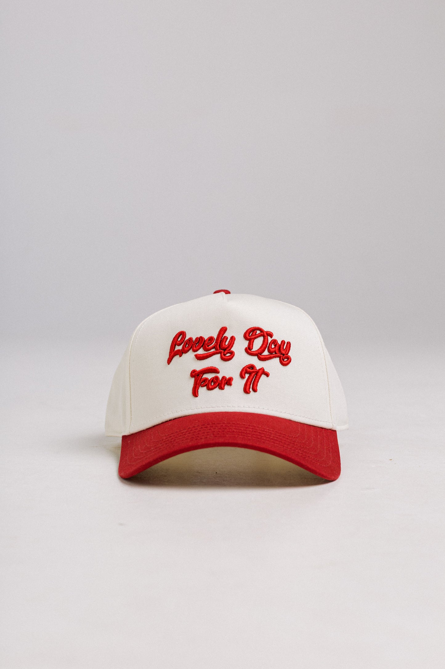 Lovely Day For It Cap - Red